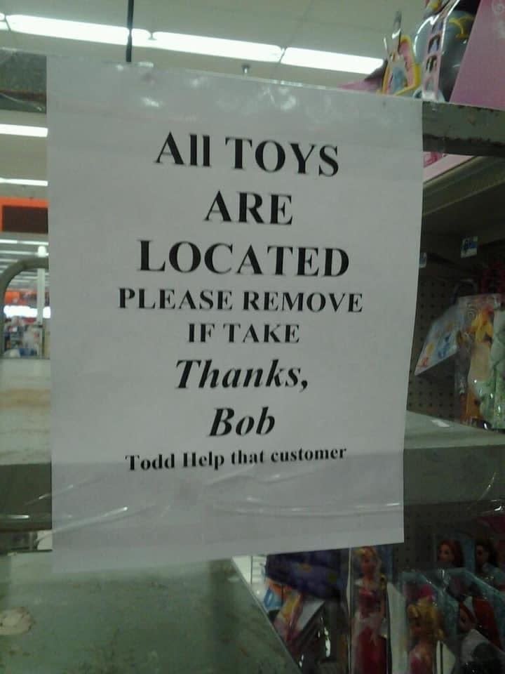 "Todd Help that customer"