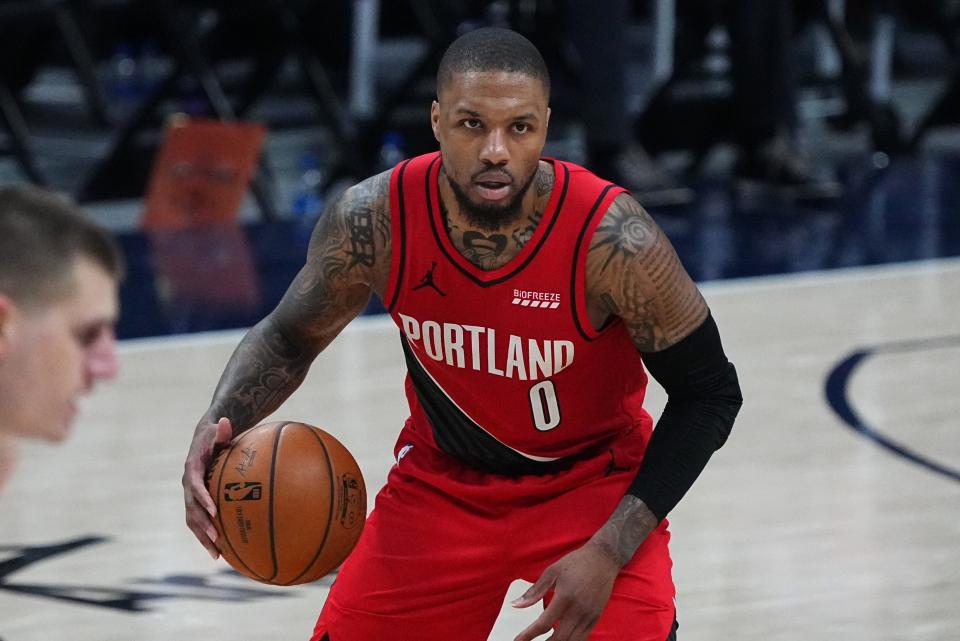 Damian Lillard scored 55 points in Game 5 of the first round against the Nuggets, a 147-140 loss in double overtime June 1 in Denver, which put the Nuggets up 3-2 in the series.