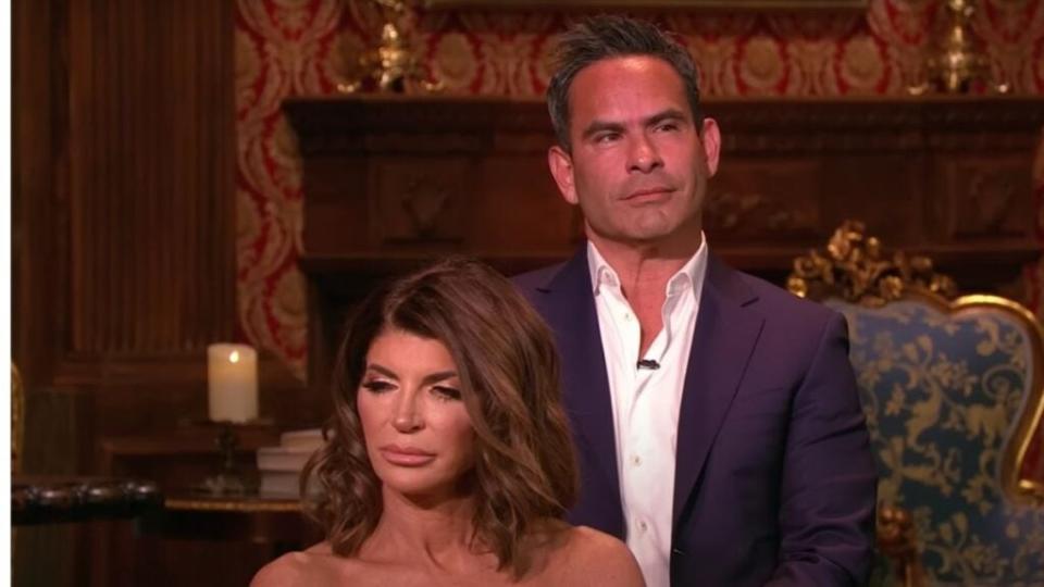 Teresa Giudice and Luis Ruelas at the Season 13 "The Real Housewives of New Jersey" reunion (Photo credit: Bravo)