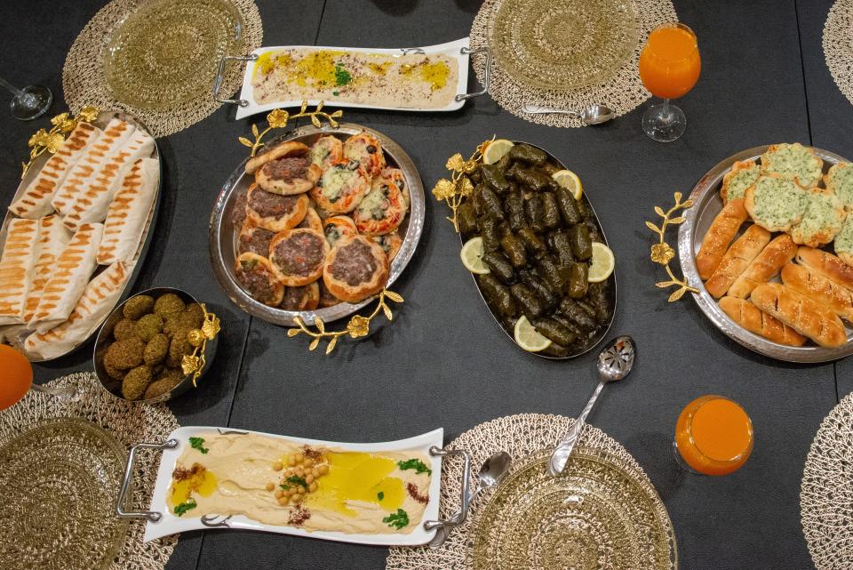 Traditional Mediterranean food sits on a table at Olive Cafe in Topeka. The restaurant and its owner, Tony Mashaal, will be hosting a Mediterranean Festival in Topeka from July 12-15.