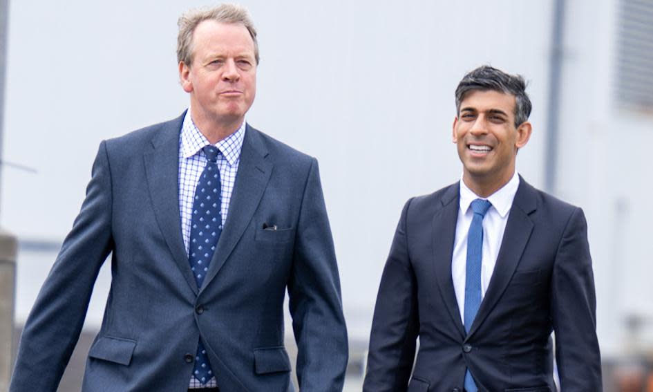 <span>Alister Jack and Rishi Sunak in Aberdeenshire last year.</span><span>Photograph: WPA/Getty Images</span>