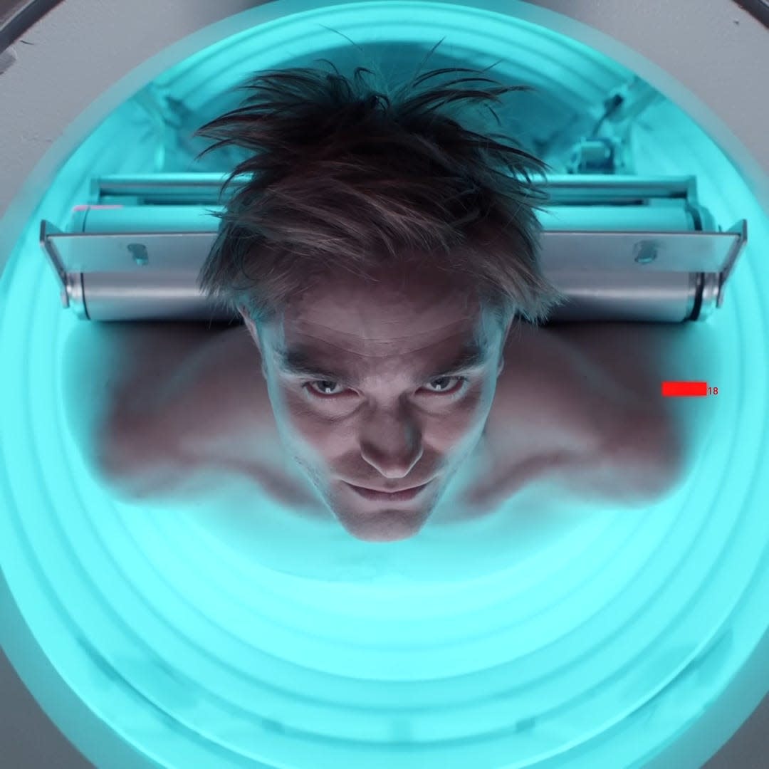 Robert Pattinson in a tube