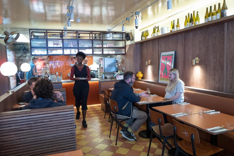 Mid-century beauty: the street-level dining room (Daniel Hambury/Stella Pictures Ltd)