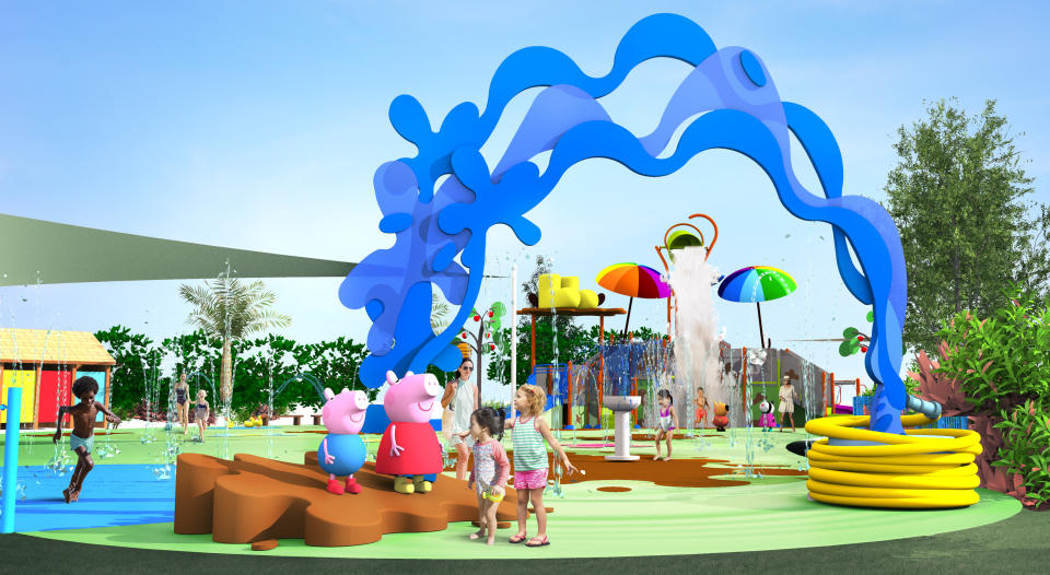 The Muddy Puddles Splash Pad will be graded for wheelchair use. (Photo: Legoland Florida Resort)