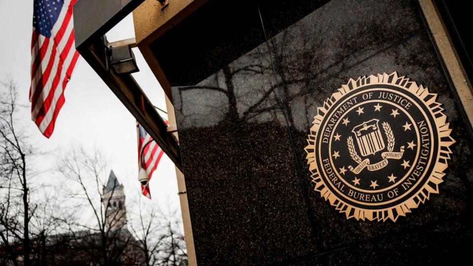 PHOTO: The seal of the Federal Bureau of Investigation (FBI) is seen on their headquarters on February 23, 2024 in Washington, D.C. (Samuel Corum/Sipa USA via AP)