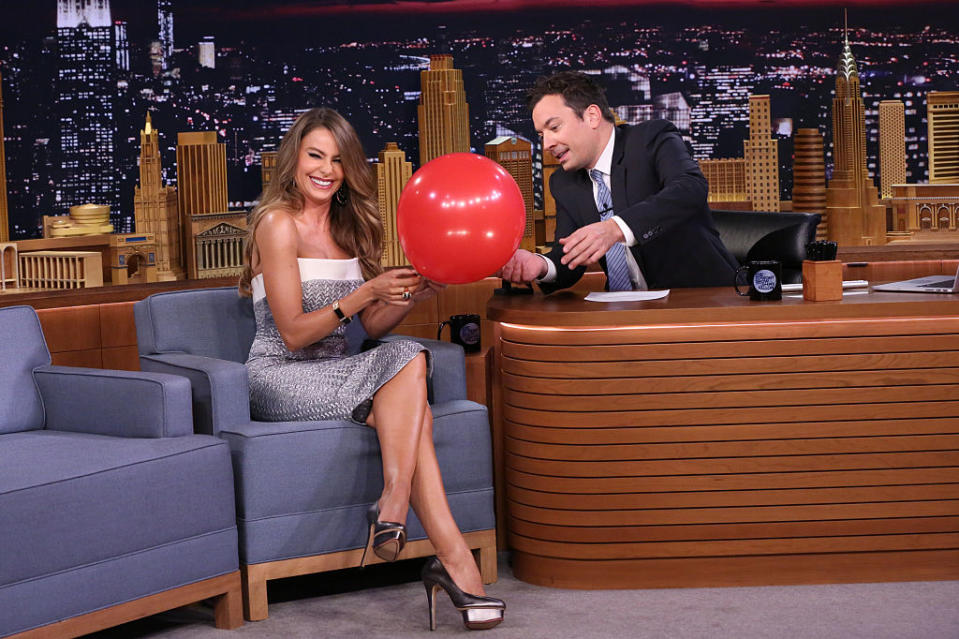 Sofia Vergara hilariously sucks helium during Jimmy Fallon interview and we can’t stop laughing