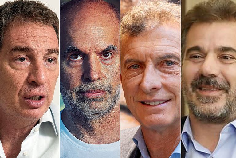 Diego Santilli; Horacio Rodríguez Larreta; Mauricio Macri y Cristian Ritondo