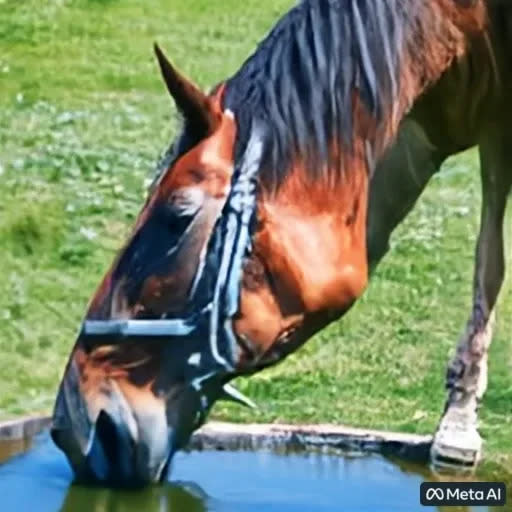 <div class="inline-image__caption"><p>Prompt: Horse drinking water.</p></div> <div class="inline-image__credit">Meta</div>