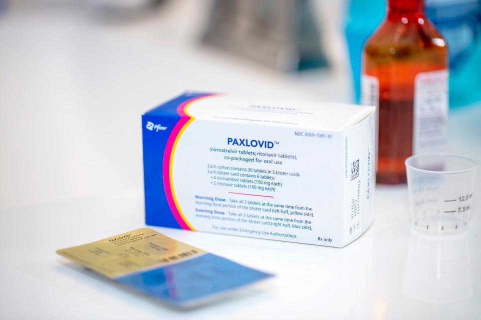 <span class="caption">The study found taking Paxlovid reduced the chance of needing to be admitted to hospital for severe COVID.</span> <span class="attribution"><a class="link " href="https://www.shutterstock.com/image-photo/new-hill-north-carolina-usa-may-2156107319" rel="nofollow noopener" target="_blank" data-ylk="slk:Shutterstock;elm:context_link;itc:0;sec:content-canvas">Shutterstock</a></span>