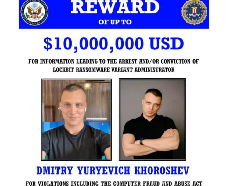 美國司法部7日指控俄羅斯公民霍羅舍夫主導勒索軟體組織LockBit犯案。