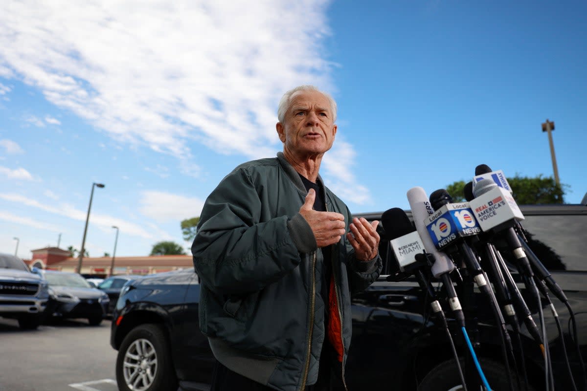 Navarro, 74, began his four month jail sentence in March after he was convicted on two counts of criminal contempt of Congress last year (REUTERS)