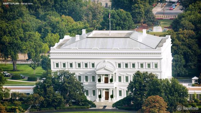 white house top view