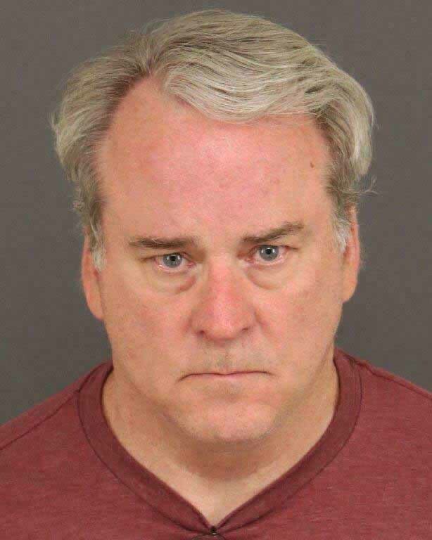 This undated photo provided by the Colorado Springs Police Department shows Michael Whyte, 58, of Thornton, Colo., who was arrested Thursday, June 13, 2019, on suspicion of first-degree murder. Police say DNA evidence led them to identify Whyte as a suspect in the 1987 strangulation death of Darlene Krashoc, 20, a soldier at Fort Carson, Colo. (Colorado Springs Police Department via AP)