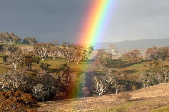 Rainbow near Binda, New South Wales, Australia.