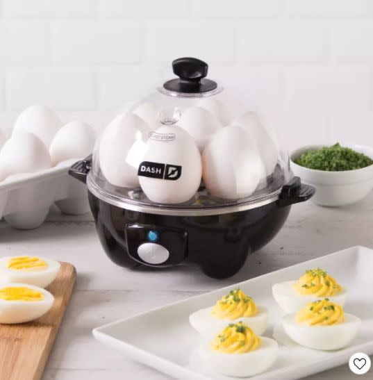 Get this <a href="https://goto.target.com/Y5WMP" target="_blank" rel="noopener noreferrer">Dash 7-Egg Everyday Egg Cooker on sale for $15</a> (normally $17) at Target.