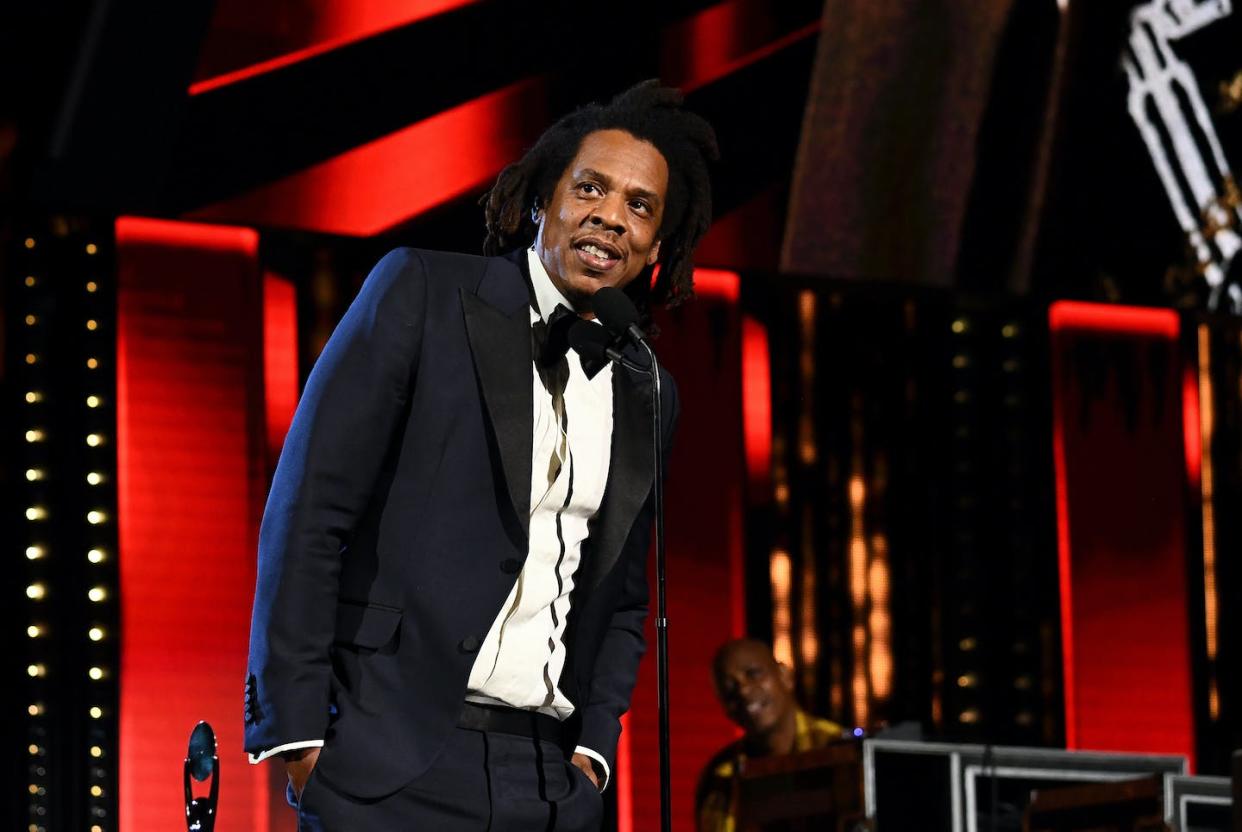 Hip-hop has always criticized America's education system. <a href="https://www.gettyimages.com/detail/news-photo/inductee-jay-z-speaks-onstage-during-the-36th-annual-rock-news-photo/1350353846?adppopup=true" rel="nofollow noopener" target="_blank" data-ylk="slk:Kevin Mazur/Getty Images for The Rock and Roll Hall of Fame;elm:context_link;itc:0;sec:content-canvas" class="link "> Kevin Mazur/Getty Images for The Rock and Roll Hall of Fame</a>