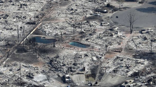 PHOTO: Thousands of homes and businesses that were destroyed by the Tubbs fire in Santa Rosa, Calif., Oct. 11, 2017. (Justin Sullivan/Getty Images)