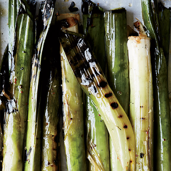 Grilled Leeks with Shishito Romesco