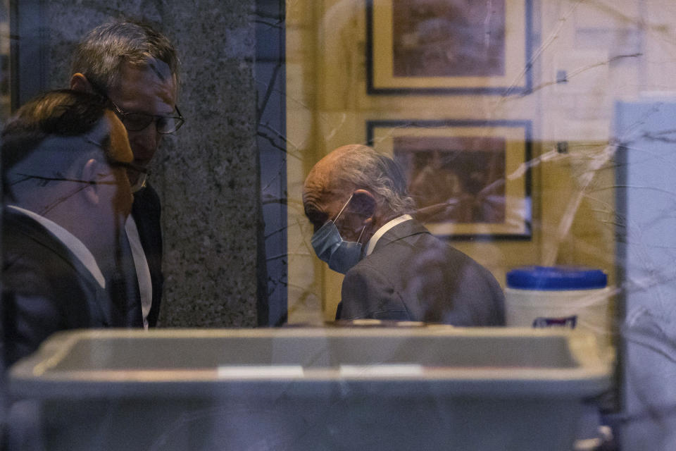 Joe Lewis, owner of Tottenham Hotspur Football Club, arrives at Manhattan Federal court, Wednesday, Jan. 24, 2024, in New York. (AP Photo/Yuki Iwamura)