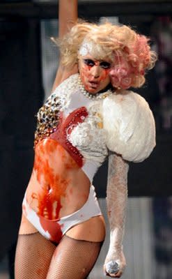 Lady Gaga isn't afraid of a little blood. / Getty Images