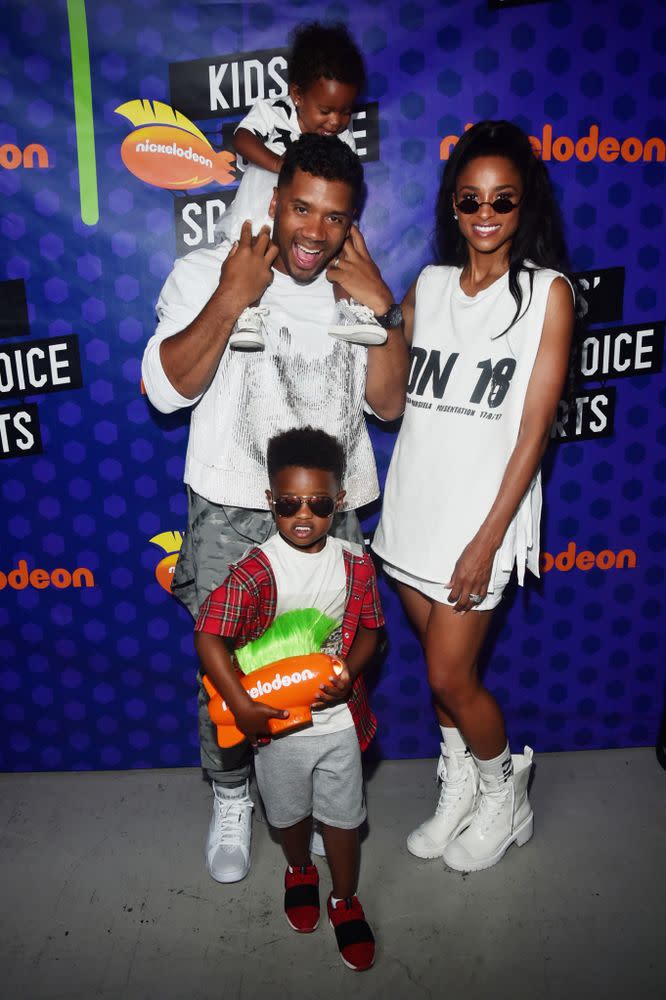 Ciara, son Future, daughter Sienna and Russell Wilson