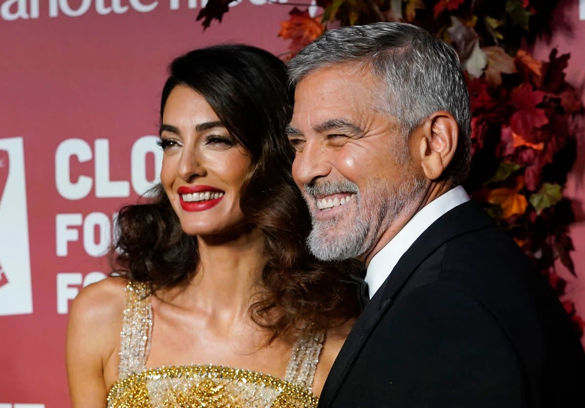 George Clooney and Amal hosted their inaugural Albie Awards, which honours social-rights activists  (Timothy A Clary/AFP via Getty Images)