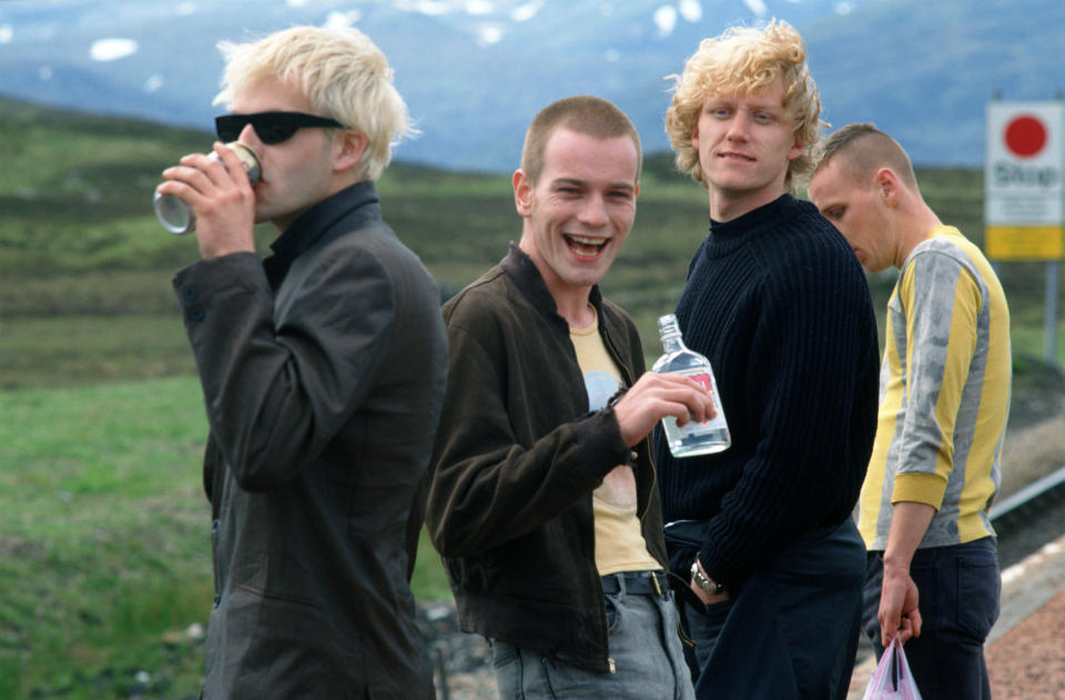 Kevin McKidd in 1996 film Trainspotting alongside Ewan McGregor and Johnny Lee Miller.