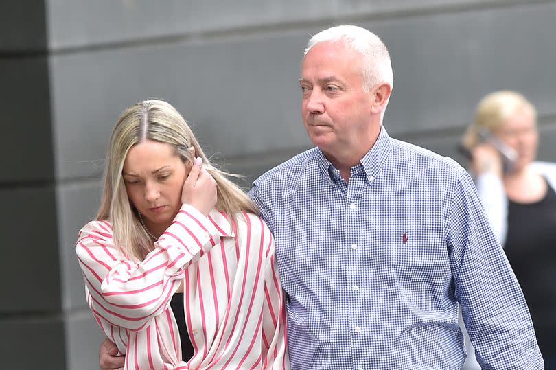 Rebecca Joynes leaving Manchester Crown Court on Friday, May 17