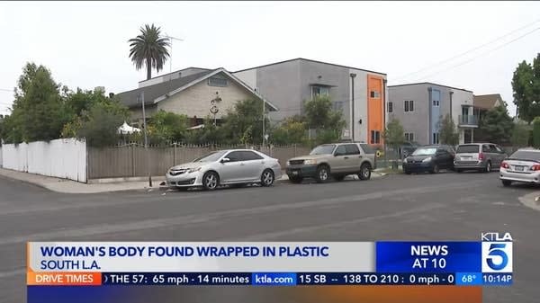 "woman's body found wrapped in plastic"