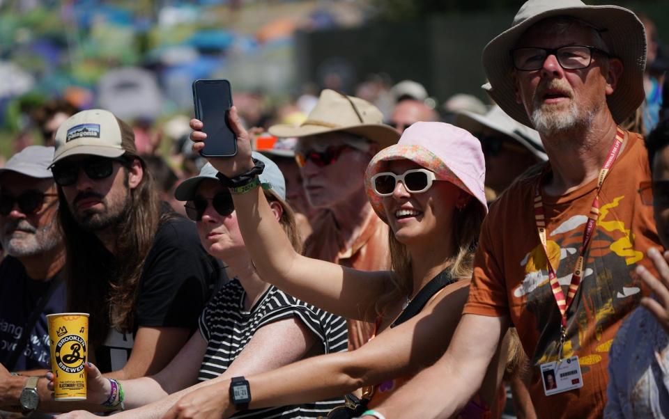 Revellers enjoy the sunshine