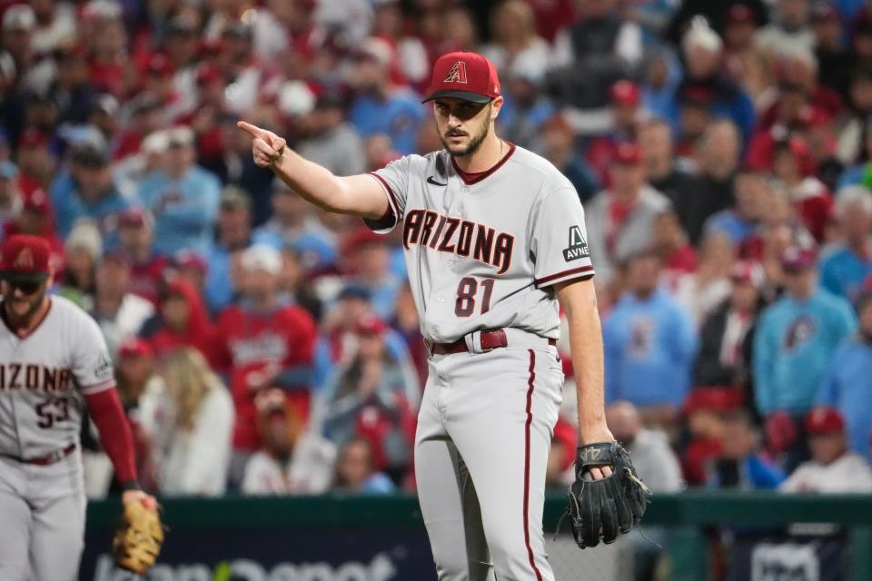 Arizona Diamondbacks relief pitcher Ryan Thompson, a 2010 graduate of Cascade High School in Turner, picked up his first career postseason win in Tuesday’s 4-2 victory against the Phillies in Game 7 of the National League Championship Series.