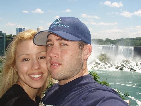 An undated photo of Jodi Arias and Travis Alexander that she posted to her MySpace page.