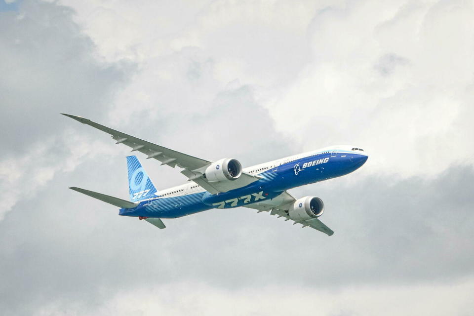 Un Boeing B777X le 15 février 2022. - Crédit : TOM WHITE / EPA