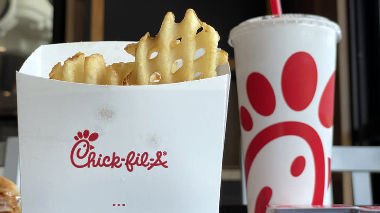 chick-fil-a fries and cup