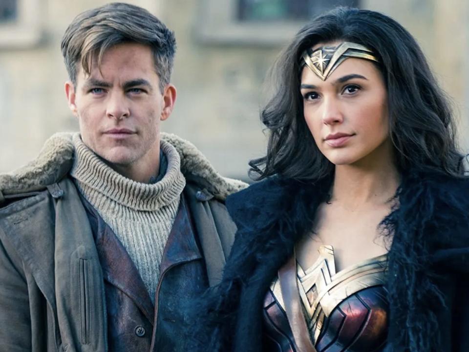 chris pine and gal gadot in wonder woman