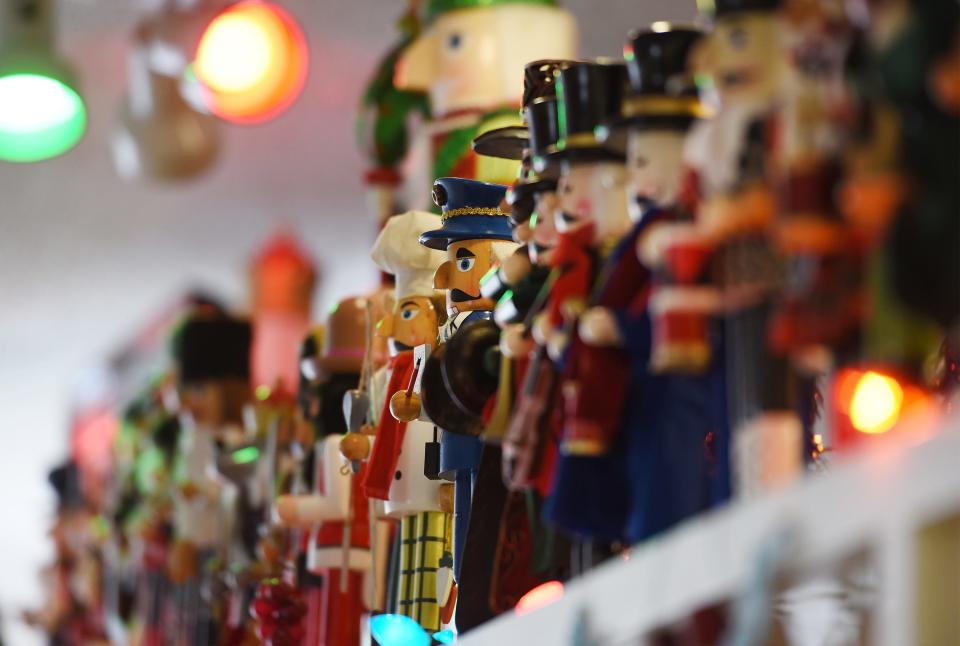 Various Nutcrackers are displayed at Big Frank's Homestyle Kitchen in North Arlington on 12/11/18. 