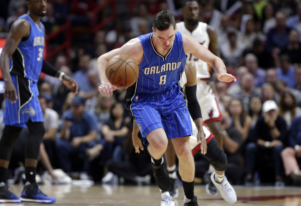 Orlando Magic guard Mario Hezonja has failed to live up to the hype that arrived with him from Europe. (AP Photo/Lynne Sladky)