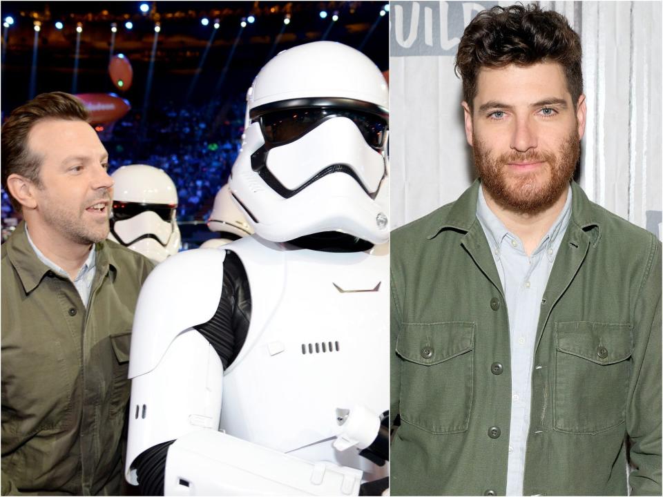 jason sudeikis with stormtroopers and adam pally