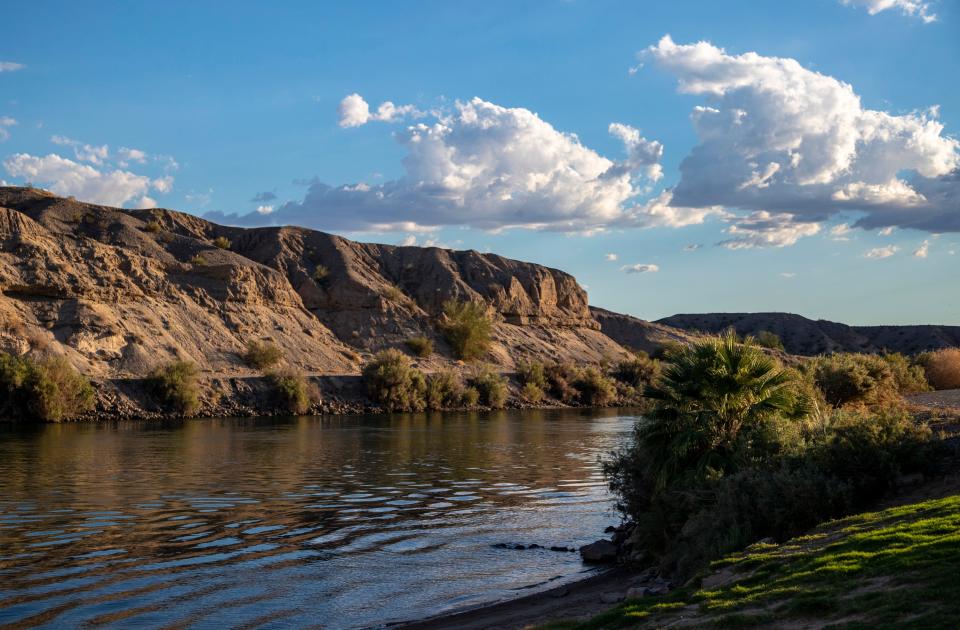 The Colorado River passes by Peter McIntyre County Park in Blythe, Calif., Wednesday, Oct. 12, 2022. 