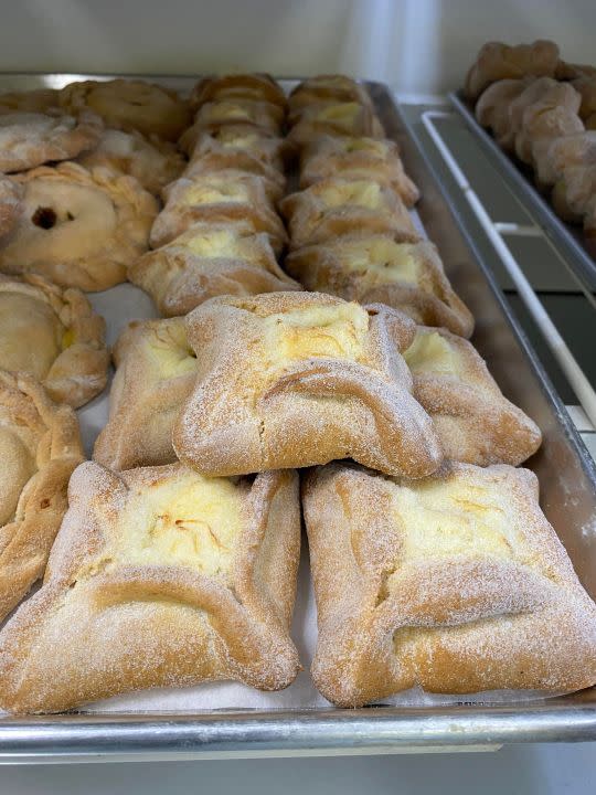 Cream cheese-filled pastries at Norma's Bakery / FOX21 News