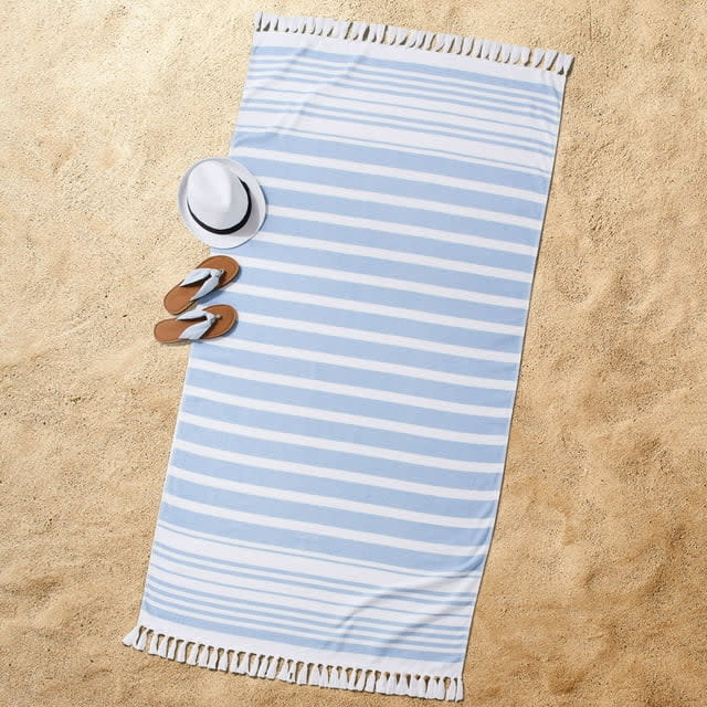 Walmart's New $14 Oversized Beach Towels Are Giving Us Major East Hampton Ina Garten Vibes But for Way Less