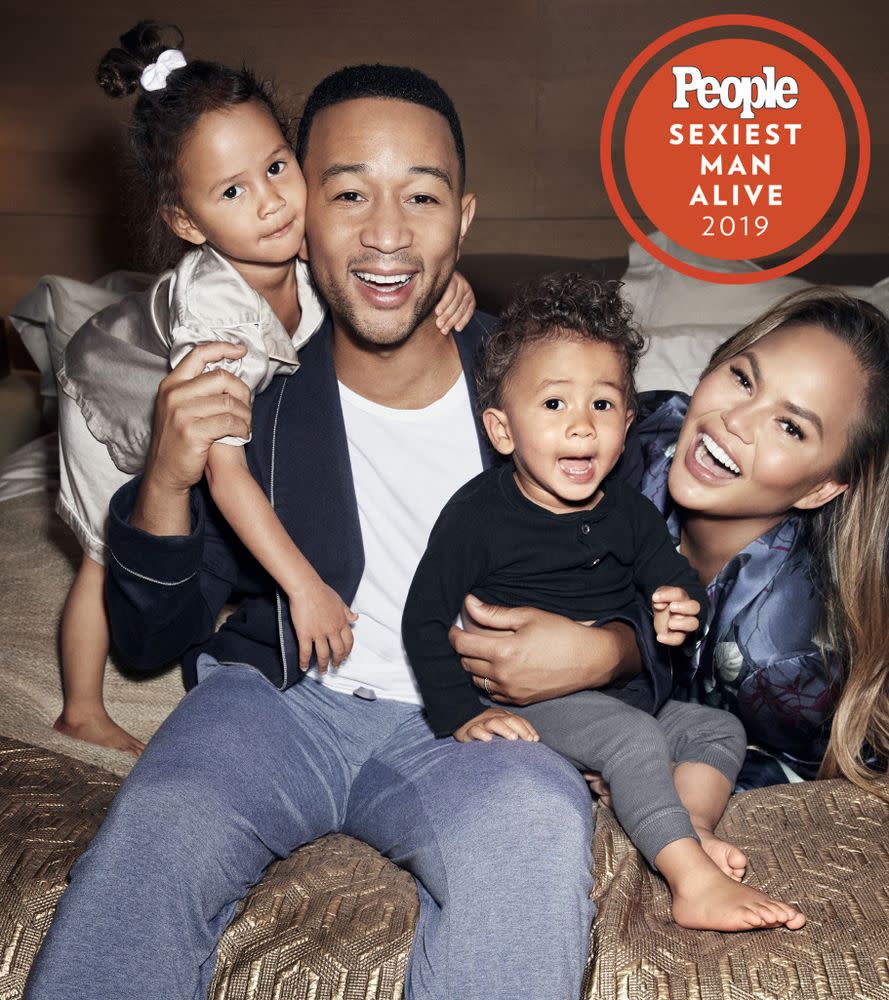 John Legend with wife Chrissy Teigen and children Miles and Luna. | Doug Inglish