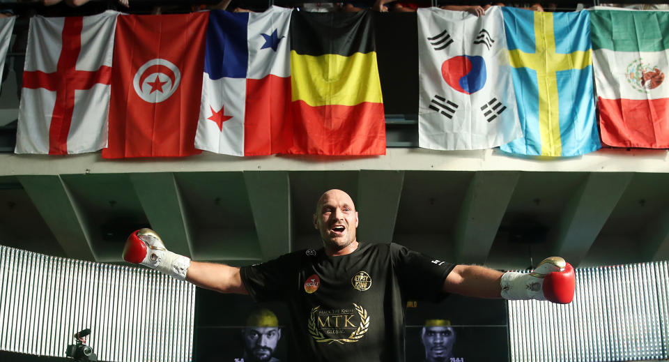 Tyson Fury v Sefer Seferi Public Workout - National Football Museum