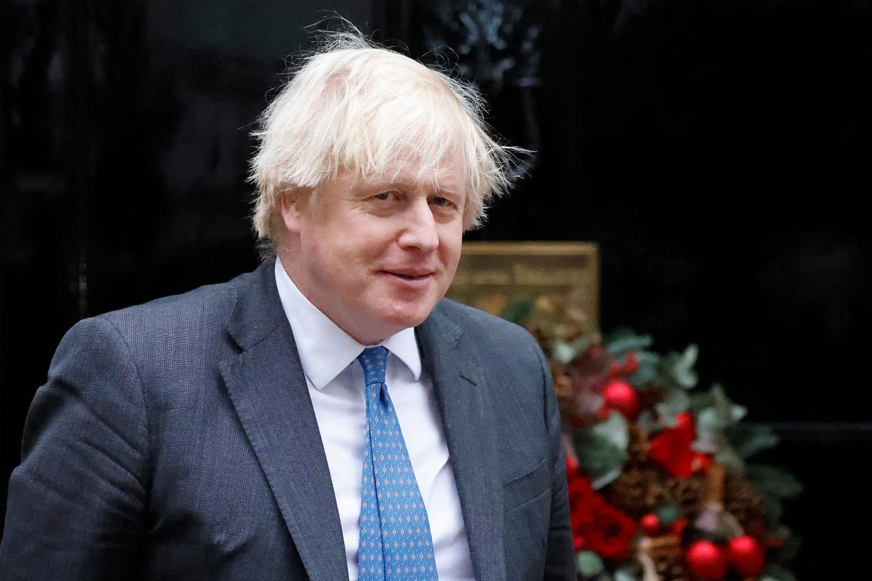 Boris Johnson denied suggestions of rule breaking in the Downing Street garden. (Photo by TOLGA AKMEN/AFP via Getty Images)