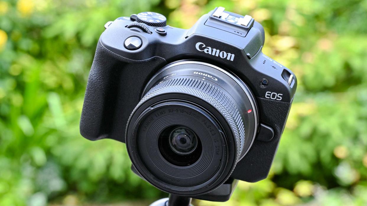  Front view of Canon EOS R100 