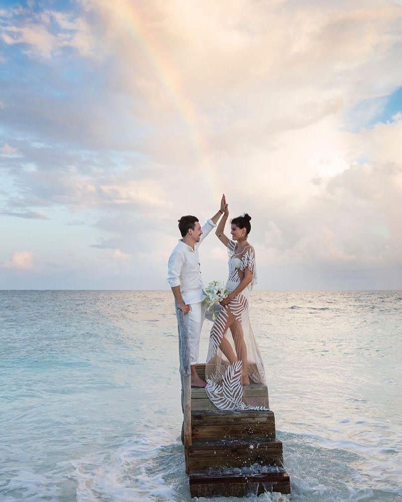 Isabeli Fontana on her wedding day.