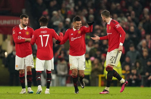 Manchester United celebrate