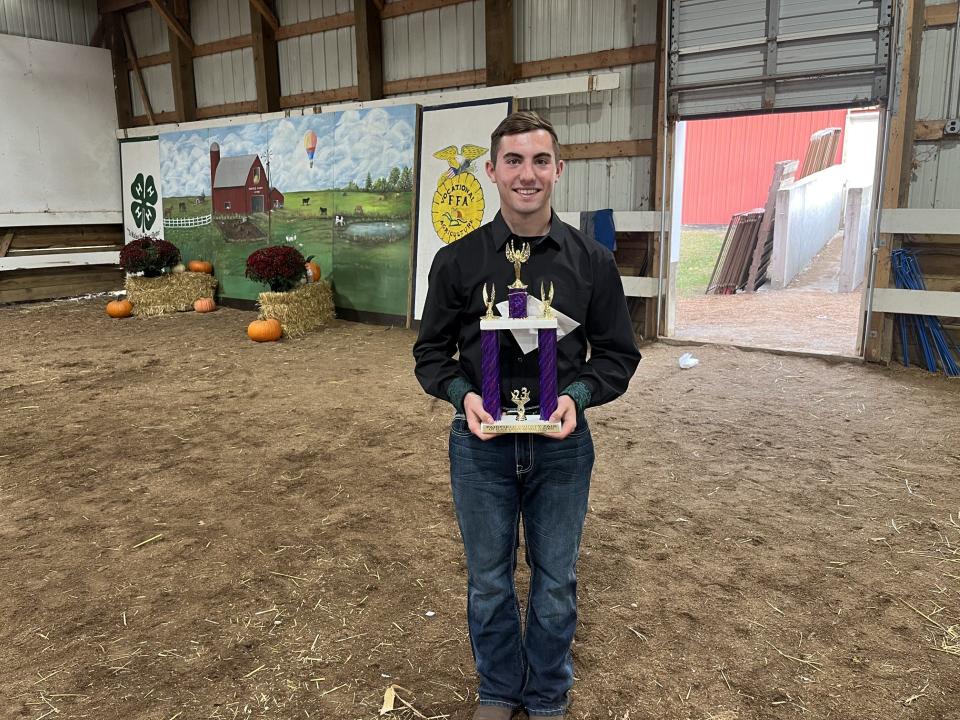 Cole Rowley was the winner of the large animal division at the Super Showmanship competition.