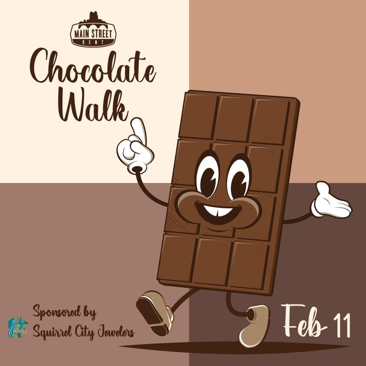 Downtown Kent's annual Chocolate Walk returns on Feb. 11.