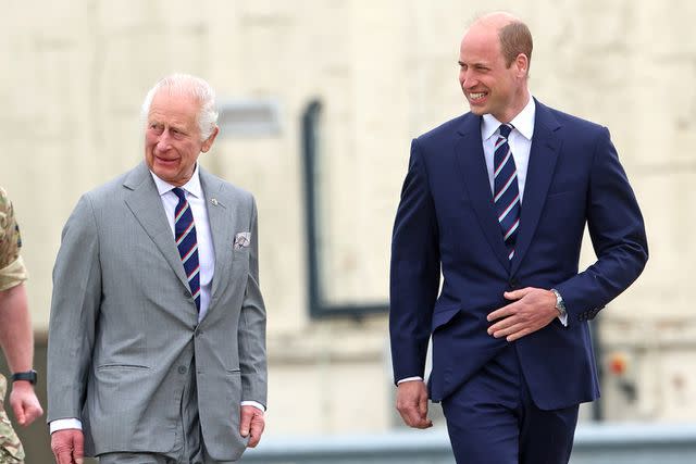 <p>Chris Jackson/Getty Images</p> King Charles and Prince William on May 13